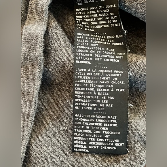 HARLEY DAVIDSON ZIP SWEATER MEDIUM GREY KNIT LOGO ON SLEEVES. - Picture 10 of 11